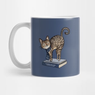 HP Blue House Cat, Books and Quote Mug